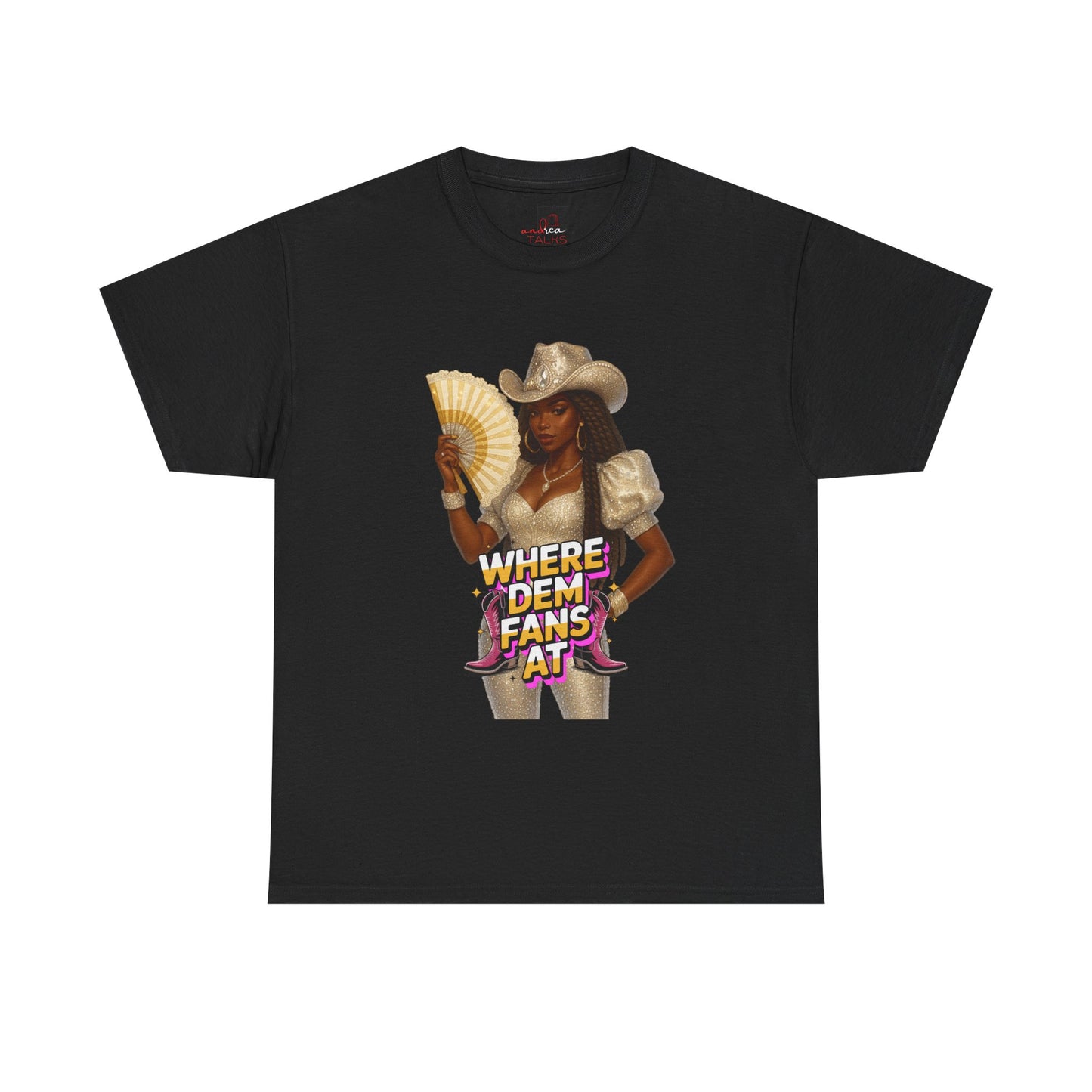 Where Dem Fans At Fun Heavy Cotton Tee