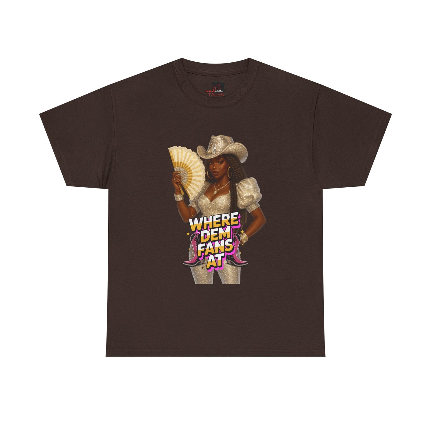 Where Dem Fans At Fun Heavy Cotton Tee