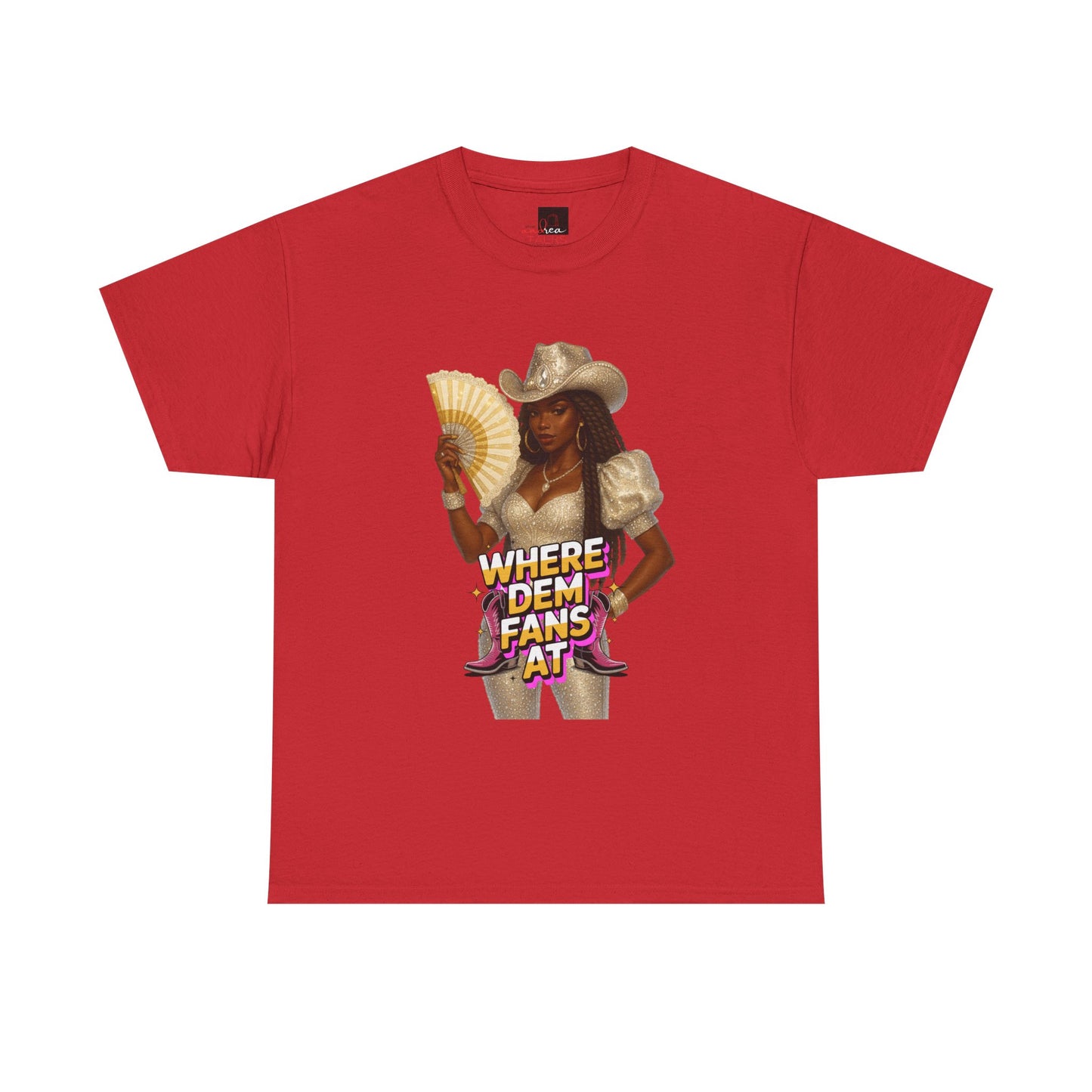 Where Dem Fans At Fun Heavy Cotton Tee