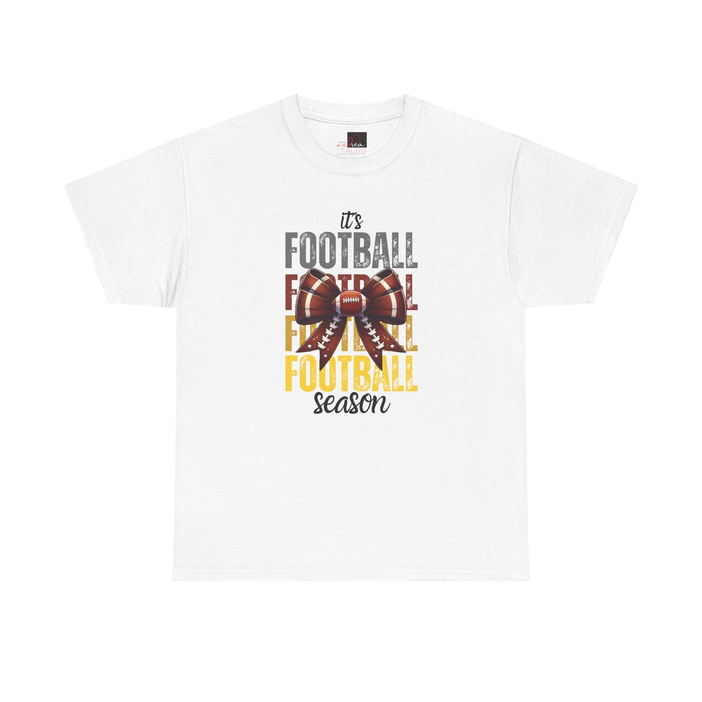 It’s Football Season Bow T-Shirt – Cute Game Day Graphic Tee