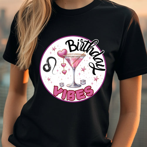 Leo Birthday Vibes Short Sleeved T-Shirt
