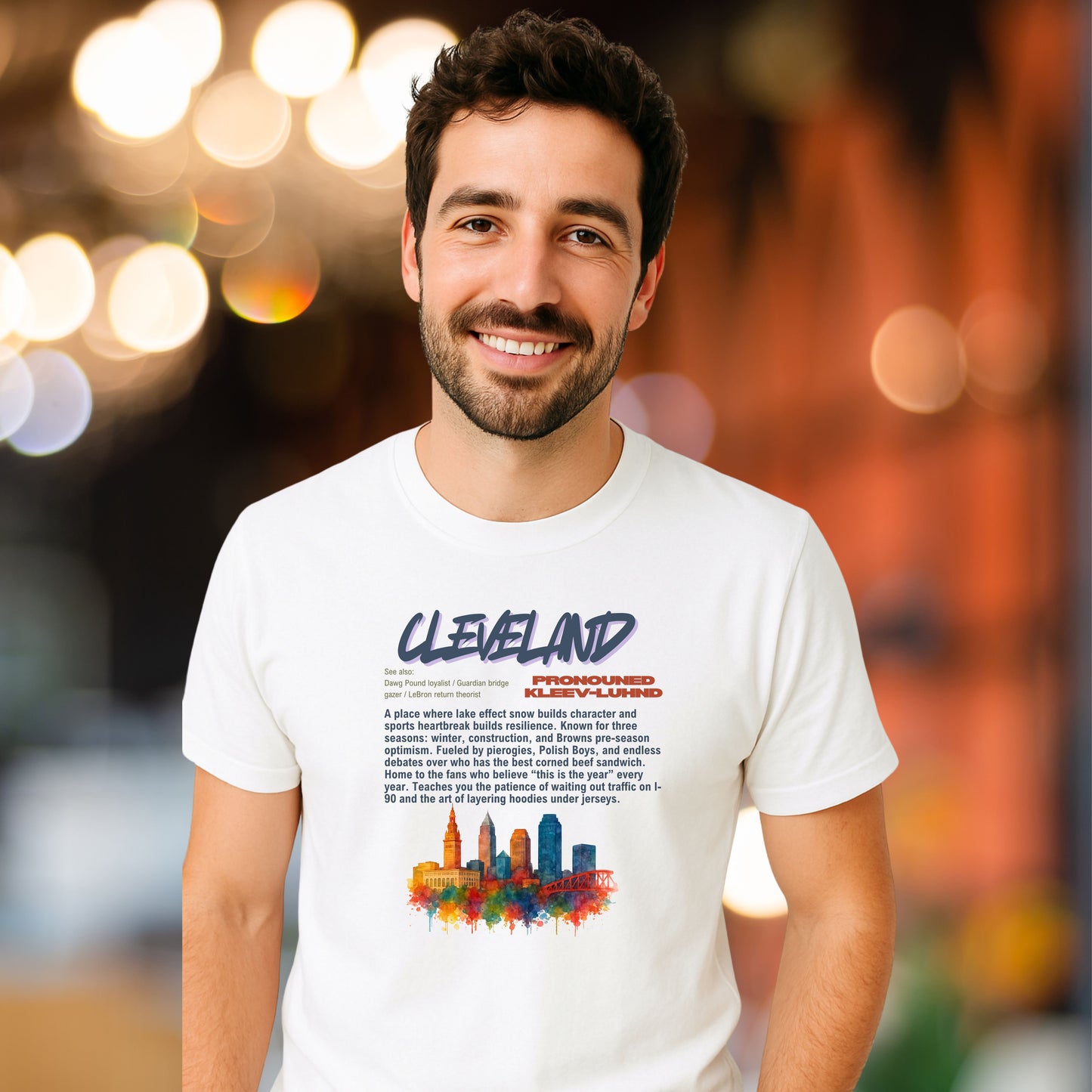 Cleveland Pride Humor Skyline City Vibes Hometown Unisex Tee