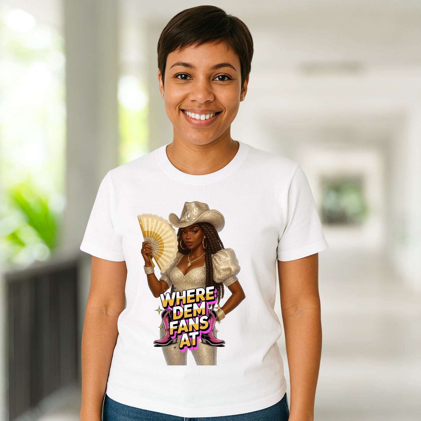 Where Dem Fans At Fun Heavy Cotton Tee