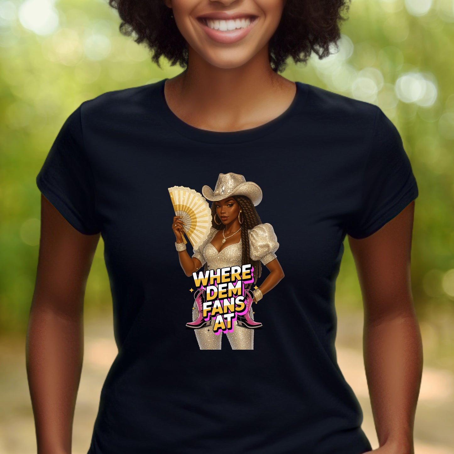 Where Dem Fans At Fun Heavy Cotton Tee