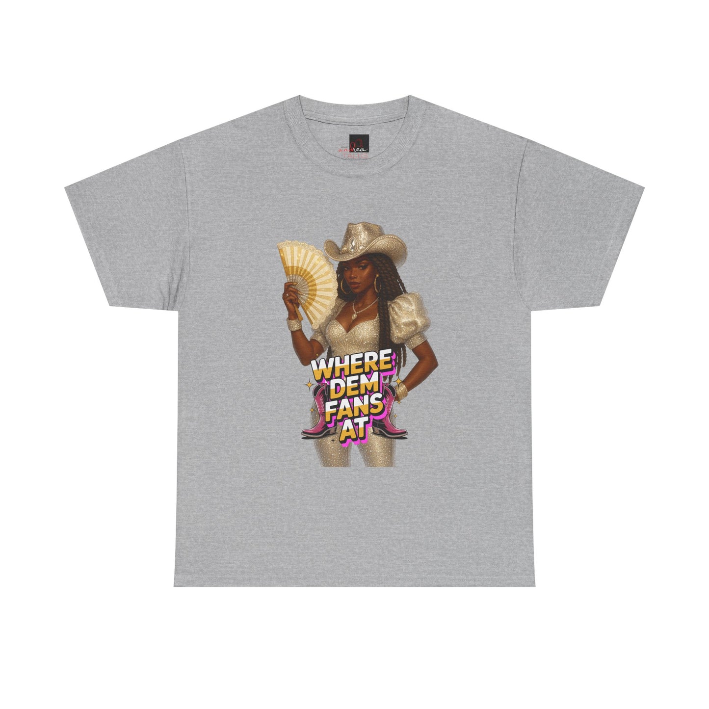Where Dem Fans At Fun Heavy Cotton Tee