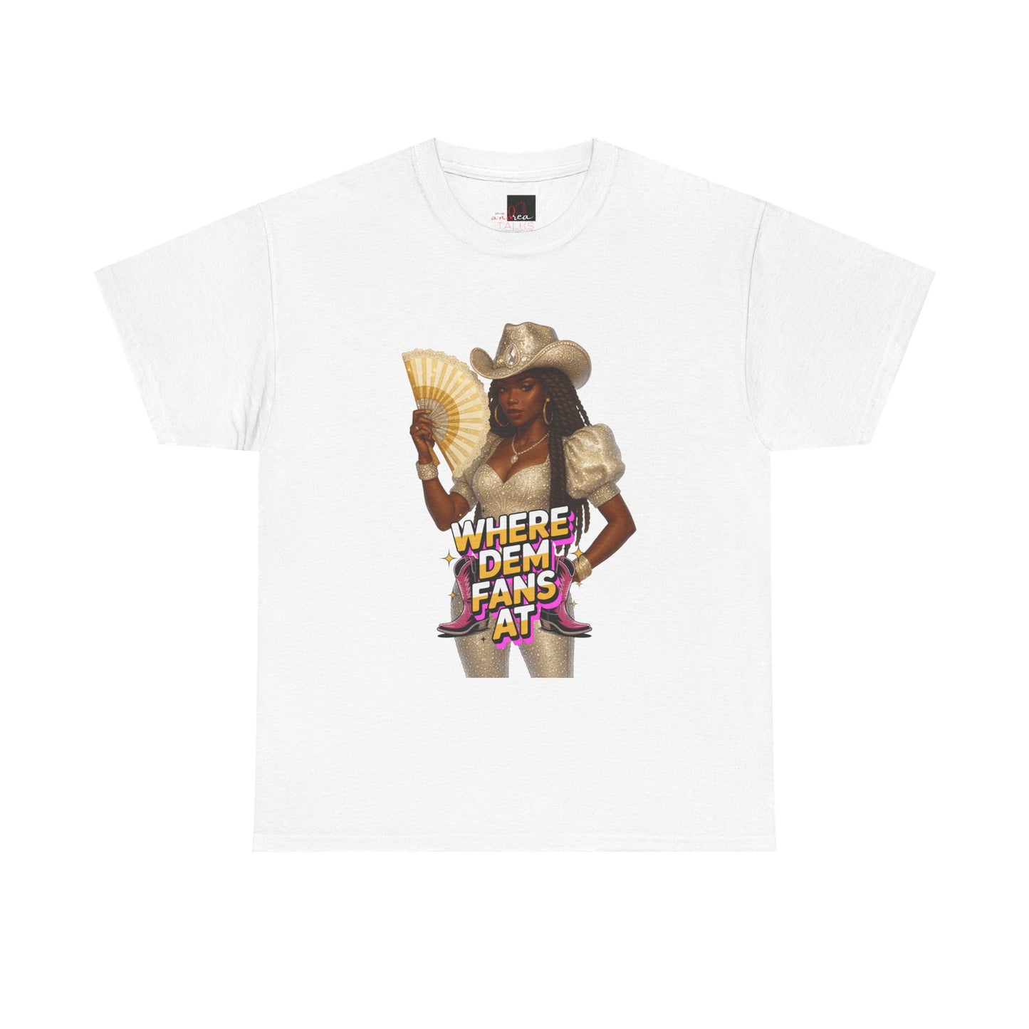 Where Dem Fans At Fun Heavy Cotton Tee