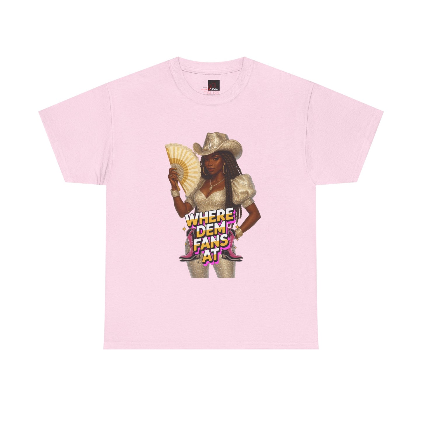 Where Dem Fans At Fun Heavy Cotton Tee